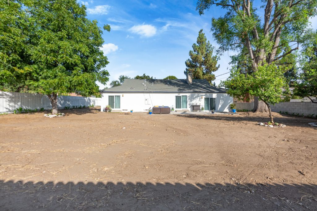 huge dirt yard