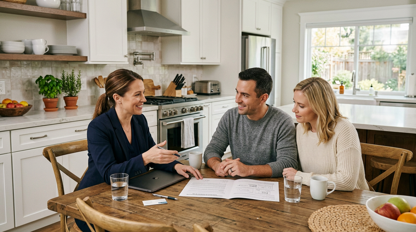 Realtor with clients